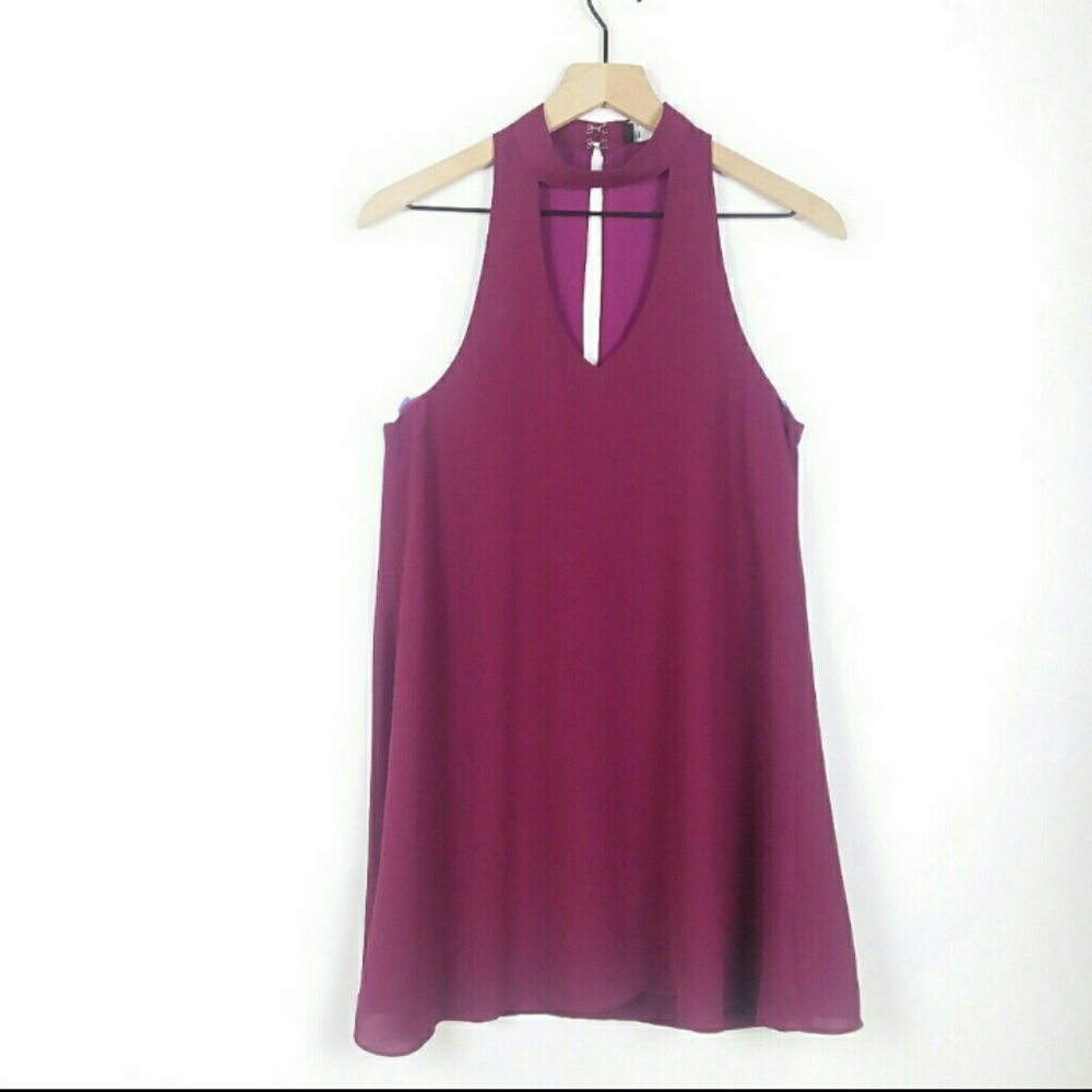 Lulus sleeveless halter mini shift dress